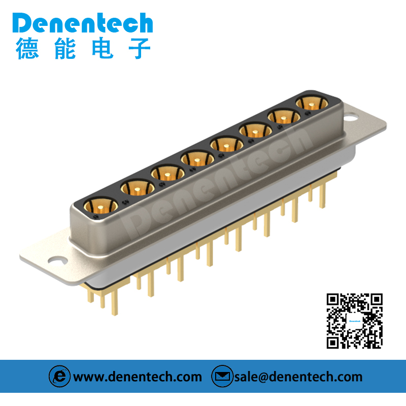 Denentech Industrial power supply gold-plated connector 8W8 high power DB connector female coaxial straight DIP pcb power connector d-sub connectors